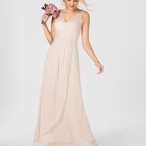 Adrianna Papell Ruched Embellished Gown Blush
